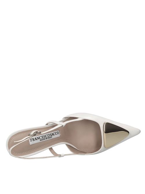 Décolleté slingback in pelle FRANCESCO SACCO | 6955 NAPPABIANCO